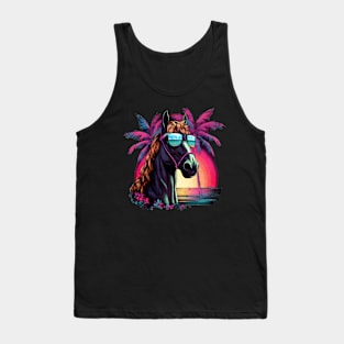 Retro Wave Appaloosa Horse Good Vibes Tank Top